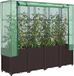 Maison Exclusive - Lit de jardin surélevé avec abri, aspect rotin, 160x40x153 cm