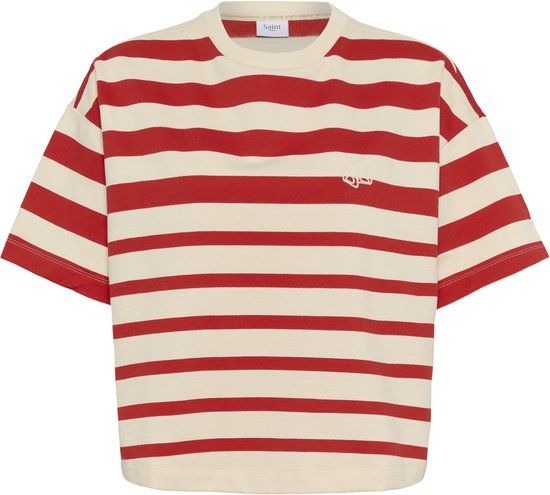Saint Tropez PhileneSZ T-Shirt Dames T-shirt - Valiant Poppy Irregular Stripe