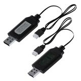 MMOBIEL 2x USB Oplaadkabel voor 1A 2S 7.V LiPo en Li-ion Batterijen – USB naar XH-3P Connector voor RC Drones, Quadcopters, WLtoys, Skytech, Bestuurbare Boot en andere RC Voertuigen