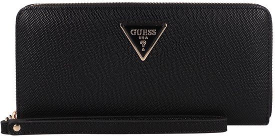 Guess Laurel || Portemonnee Dames - Ritsportemonnee - Imitatieleer - Zwart