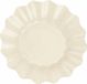 Givi Italia Feestbordjes/gebaksbordjes - schulprand - 8x - ivoor wit - rond - papier/karton - 21 cm - kinderfeestje