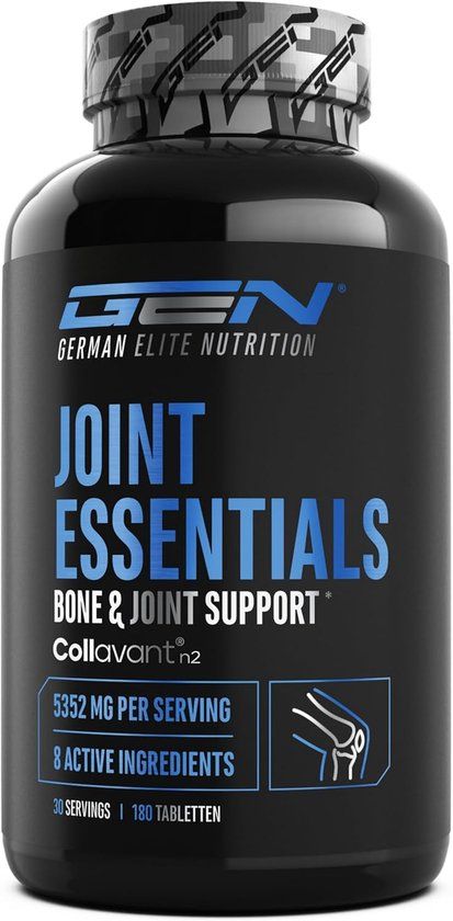 German Elite Nutrition Joint Essentials - Gewrichtssupplement met Collavant® N2 Type II Collageen - Glucosamine + Chondroïtine + MSM + Hyaluronzuur + Vitamine C - 180 tabletten