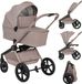 Lionelo Freya 3in1 Kinderwagen Set – Reiswieg, Wandelwagen & Astrid i-Size Autostoel (40–87 cm) –Premium - Vanaf Geboorte tot 22 kg – PU-Wielen met Vering – Omkeerbare Zitting – UPF50+ Kap