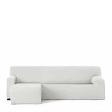 Eysa Bi-elastische bankhoes voor chaise longue, met korte arm aan de linkerkant, wit, design Harlem