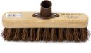 Sans marque tête de brosse de nettoyage de sol de 9 pouces, poils rigides pour extérieur, brosse de nettoyage de terrasse de patio avec manche long (non inclus)
