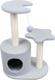 Pets Fortune Katten Krabpaal - Klimpaal - 4 plateaus - Blauw
