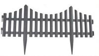 PLASTICFORTE Flexibele borderrand/hekje - 60 cm - grijs - kunststof