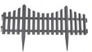 PLASTICFORTE Flexibele borderrand/hekje - 60 cm - grijs - kunststof