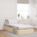 Maison Exclusive - Cadre de lit ottoman avec rangement, couleur crème, 100 x 200 cm, tissu