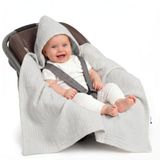 Medi Partners Babywikkeldeken 100% katoen voor de zomer 85x85cm kinderwagendeken universele babydeken babydeken buggydeken autostoeldeken (Grijs)
