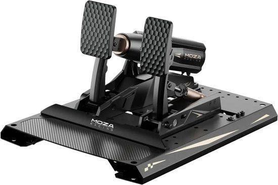 Moza Racing mBooster Actieve Sim‑Race Pedalen Set met CRP2 Throttle – Programmeerbare Force‑Feedback voor PC Sim Racing