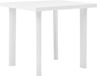 vidaXL Tuintafel - 80x75x72 cm - Kunststof - Wit