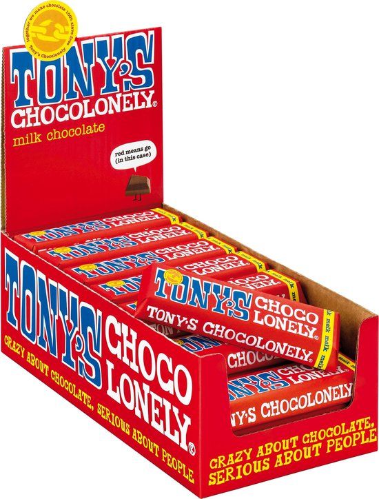Tony's Chocolonely Chocolade Reep Melk - 35 x 50g - 1750g