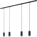 B.K.Licht BRILONER Rail - Railverlichting set - met dimbaar hanglampen - pendellamp - incl. 4x GU10 - 150 cm - zwart
