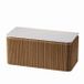 Royal Plaza Terra Edge meuble de salle de bain - 100x44.7x46cm - plateau en surface solide blanc mat - 2 tiroirs - sandwood (chêne clair)