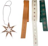 Ginger ray Kerst cadeaulabels met lint