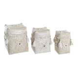 Decape Blanco Set van 3 Bambu Conchas 28 x 28 x 27 cm
