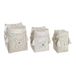 Decape Blanco Set van 3 Bambu Conchas 28 x 28 x 27 cm