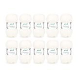 Gründl WolClassico Dikke wol voor breien en haken, breigaren, zacht en huidvriendelijk, 50% merinowol, 50% polyacryl, 10 bollen 50 g / 120 m, naalddikte 3,5-4,5, wit
