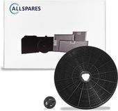 AllSpares Koolstoffilter EFF54 van ® Koolstoffilter AS-AZKF650 Afzuigkapfilter