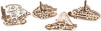 Ugears - Houten Modelbouw - U-Fidget Sleutelhangers - 4 boten