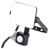 Glowster LED-spot met matte afdekking en bewegingsmelder met zwarte behuizing, 20 W, 6500 K