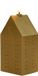 Anna's Collection LED kaars huisje - goud - H15 cm - met timer