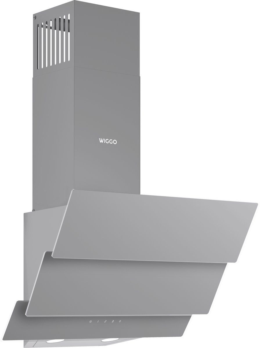 Wiggo WE-E533G(G) - Schuine Afzuigkap - 50 cm - Grijs - LED - Touch Control