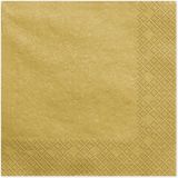 Party Deco Metallic Gouden Servetten 20 stuks