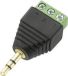 TRU COMPONENTS Jackplug 3.5 mm Stekker, recht Aantal polen: 3 Stereo Zwart 1 stuk(s)