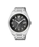 Citizen AW1240-57E Heren Analoog Solar Polshorloge Titanium Zilverkleurig