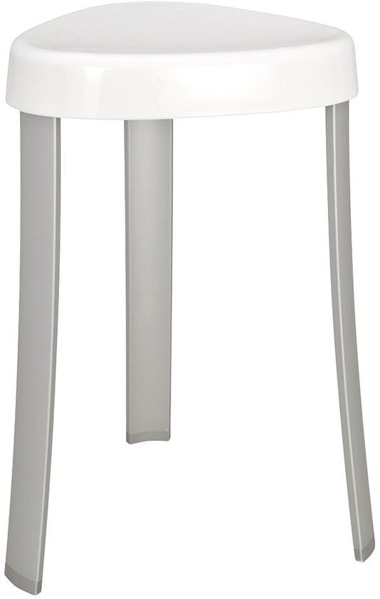 WENKO Badstoel - Corrente - 38 x 45 x 35,5 cm - Wit