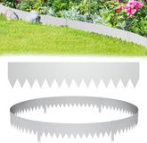 QEENTOE 10 pièces bordure de pelouse en métal, galvanisé, 10 mètres de bordure flexible