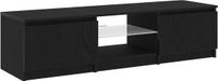 vidaXL TV-kast 140 x 38,5 x 36 cm Zwart Eiken Bewerkt hout
