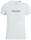 Guess Jeans Gj Cn Slim American Tr T-shirt Met Korte Mouwen Wit XL Vrouw