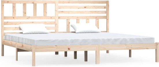 vidaXL Bedframe Massief Grenenhout 180x200 cm Naturel