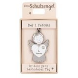 Depesche sleutelhanger engel geluk 01 februari cadeau kinderen