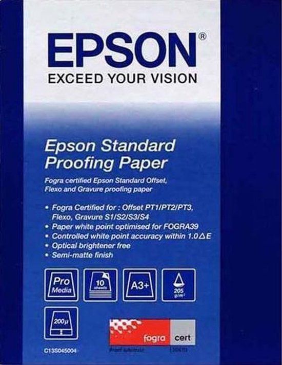 Epson Standard Proofing Paper - DIN A3+ - 205g/m² - 100 Vel