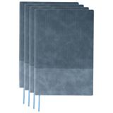Merkloos Notitieboekje / opschrijfboekje Elian A5 - lichtblauw - 4x15 cm - 100 pagina's - harde kaft - ribfluweellook