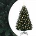 vidaXL Kunstkerstboom donkergroen met kerstballen 150 cm 150 LED's