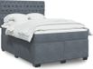 Maison Exclusive - Sommier à lattes de lit et matelas Velours gris foncé 140x190cm