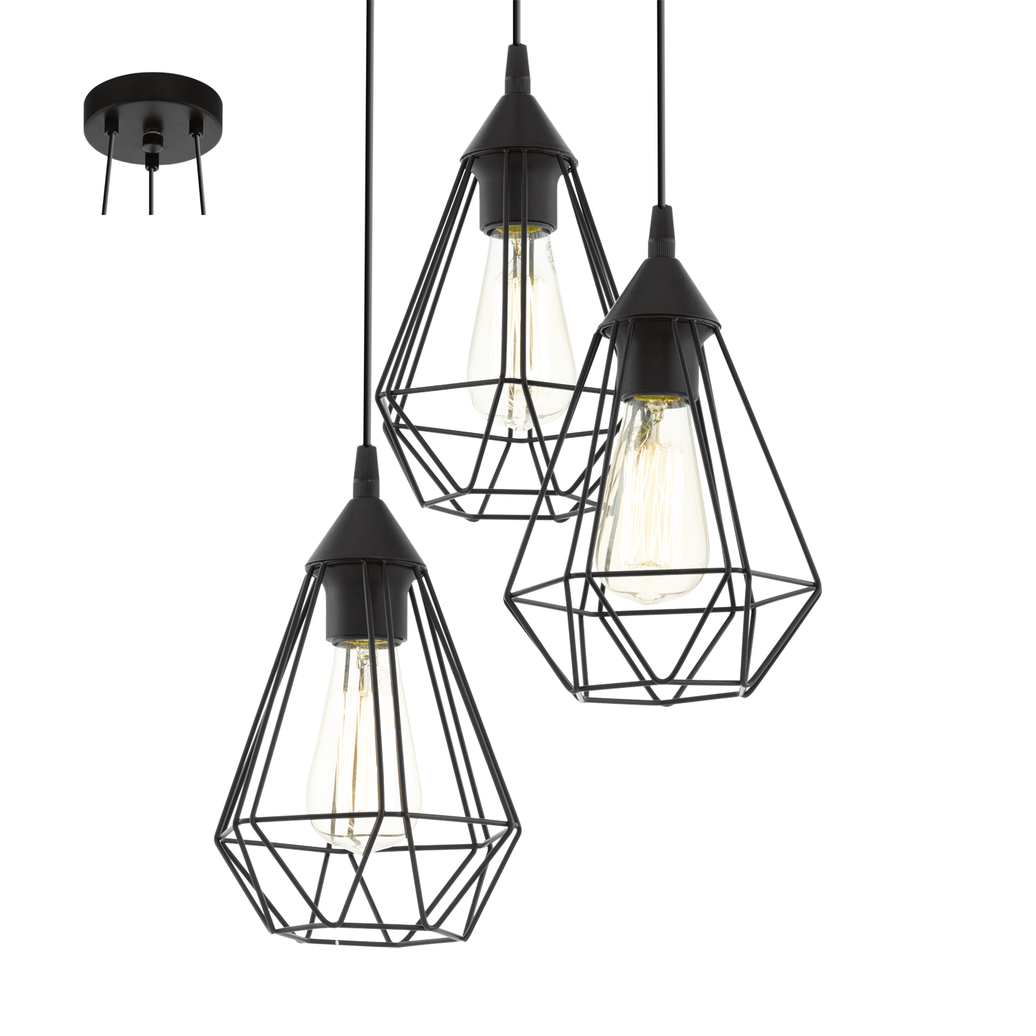 EGLO Tarbes - Plafondlamp - Staal - E27 - 110 cm - 94191