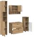 vidaXL Badkamermeubel Set 4 stuks Artisan Eiken 35 x 30 x 192 cm