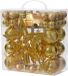 Decoris kerstballen, ornamenten en piek set - 67-delig - goud - kunststof