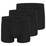 Schiesser Heren Retro Short / Pant 3 Pack Zwart Katoen Casual Cotton