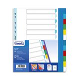 Favorit 400132502 Universele tabbladen voor ringmappen met 12 neutrale kleurlijnen, binnenformaat 23 x 29,7 cm, polypropyleen