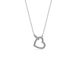 Bibei Collier pour femme, cœur incliné, argent sterling 925 BICLL027