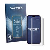 Savvies Screenprotector voor Apple iPhone 18 Pro - Folie Beschermfolie transparant volledig dekking 4 Stuks