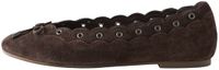 Next - Dames - Forever Comfort® balletballerina’s van suède met oogjes - Bruin