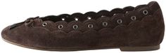 Next - Dames - Forever Comfort® balletballerina’s van suède met oogjes - Bruin